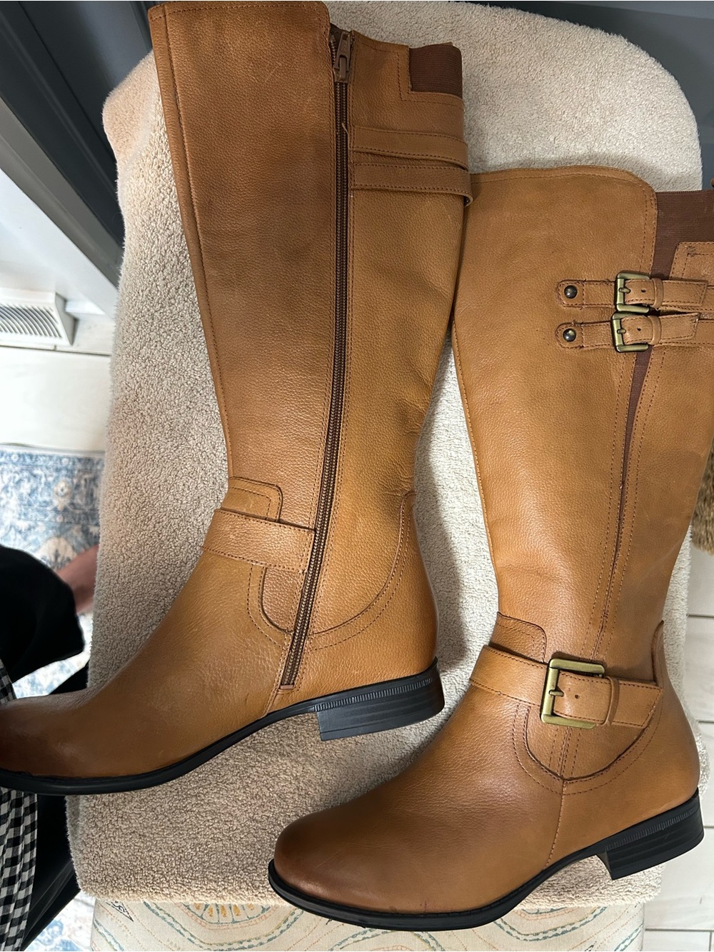 NATURALIZER JESSIE side zip leather knee high boots. New?? Size 8 - Picture 6 of 13
